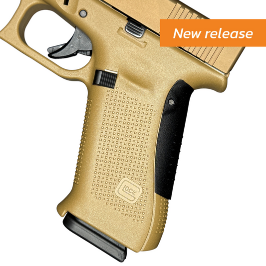 Rapid Engineering Inc. Glock 17 Gen 5 Backstrap Close Up with New Release Tag