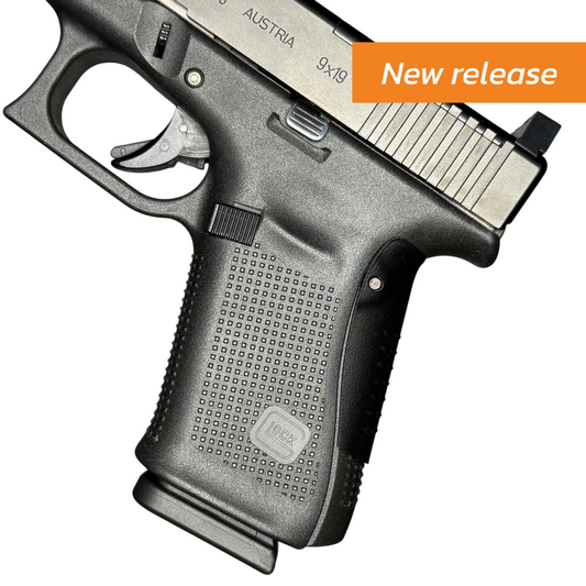 Rapid Engineering Inc. Glock 19 Gen 5 Backstrap Detail View with New Release Tag