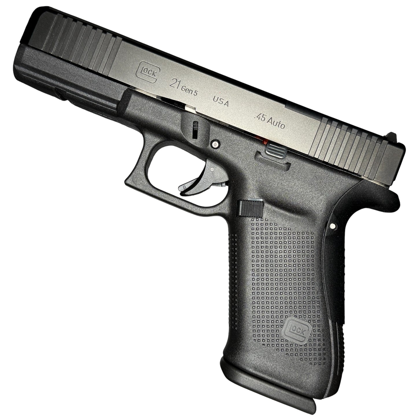 Rapid Engineering Inc. backstrap beavertail grips for Glock 21 Gen 4&5, full side view